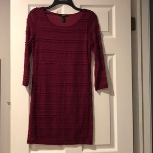 Forever 21 Maroon Bodycon Lace Dress